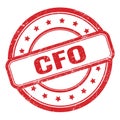 CFO on red round stamp sign