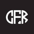 CFR letter logo design on black background. CFR creative initials letter logo concept. CFR letter design Royalty Free Stock Photo
