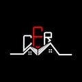 CFR Real State logo design, CFR simple and modern logo. Royalty Free Stock Photo