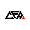 CFR triangle letter logo design with triangle shape. CFR triangle logo design monogram. CFR triangle vector logo template with red Royalty Free Stock Photo