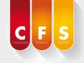 CFS - Consolidated Financial Statement acronym Royalty Free Stock Photo