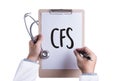 CFS (Consolidated Financial Statement) Medical Concept: CFS - C Royalty Free Stock Photo