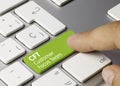 CFT Customer Focus Team - Inscription on Green Keyboard Key