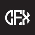 CFX letter logo design on black background. CFX creative initials letter logo concept. CFX letter design Royalty Free Stock Photo