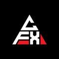 CFX triangle letter logo design with triangle shape. CFX triangle logo design monogram. CFX triangle vector logo template with red Royalty Free Stock Photo
