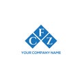 CFZ letter logo design on BLACK background. CFZ creative initials letter logo concept. CFZ letter design.CFZ letter logo design on Royalty Free Stock Photo
