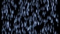 Cg animation of abstract rain on black