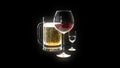 cg industry 3d illustration alcohol rendered isolated on black