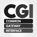 CGI - Common Gateway Interface acronym