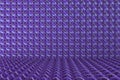 CGI composition, string mat, geometric backdrop for design texture, background. 3D render.