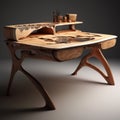 Artistic Wooden Desk With Unique Design - Create Iterations