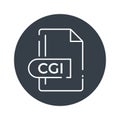 CGI File Format Icon. CGI extension filled icon