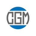 CGM letter logo design on white background. CGM creative initials circle logo concept.