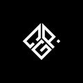 CGP letter logo design on black background. CGP creative initials letter logo concept. CGP letter design