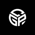 CGP letter logo design on black background. CGP creative initials letter logo concept. CGP letter design