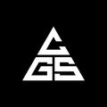 CGS triangle letter logo design with triangle shape. CGS triangle logo design monogram. CGS triangle vector logo template with red Royalty Free Stock Photo