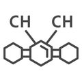 Ch chemical substance icon, outline style Royalty Free Stock Photo