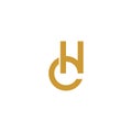 Gold CH letter initial logo.