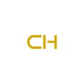 CH letter business logo isolated on white