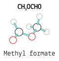 CH3OCHO methyl formate molecule Royalty Free Stock Photo