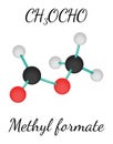 CH3OCHO methyl formate molecule Royalty Free Stock Photo