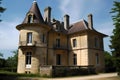 ChÃ¢teauesque Style House (Generative AI) Royalty Free Stock Photo