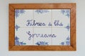 Cha Gorreana - writing on tiles