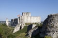 Ruins of the Chateau Gaillard in the town of Les Andelys Royalty Free Stock Photo