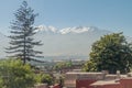 Chachani volcano above Arequipa, Pe Royalty Free Stock Photo