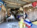 Chachoengsao, Thailand, Local duck noodle shop. Chef, cook is cooking noodles