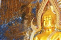 Chachoengseo, Thailand-February 3, 2019:Buddha statue at Wat Veerachote