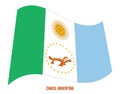 Chaco Flag Waving Vector Illustration on White Background. Flag of Argentina Provinces Royalty Free Stock Photo