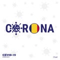 Chad Coronavirus Typography. COVID-19 country banner