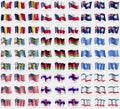 Chad, Czech Republic, Anguilla, Saint Pierre and Miquelon, Malawi, Somalia, USA, Netherlands Antilles, Crimea. Big set of 81 flags