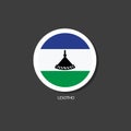 Lesotho flag vector circle shape