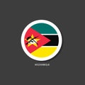 Mozambique flag vector circle shape