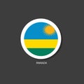 Rwanda flag vector circle shape