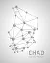 Chad dot grey outline triangle perspective modern vector map