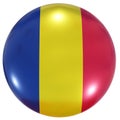 Chad national flag button