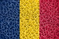 Chad national flag made of water drops. Background forecast season concept