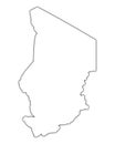 Chad outline map