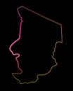 Chad vector isolated map .