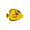 Chaetodon fasciatus icon, flat style