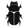 Chafer beetle icon, simple style