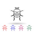 Chafer multi color icon. Simple thin line, outline vector of insect icons for ui and ux, website or mobile application