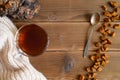 Chaga tea mushroom from birch tree using for healing tea or coffee in folk medicine