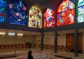 Chagall`s colorful stained glass windows