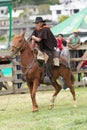 Chagra riding the horse in Ecuador