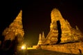 Chai Watthanaram Temple at night