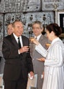 Chaim Herzog and Ora Namir in Jerusalem in 1992 Royalty Free Stock Photo